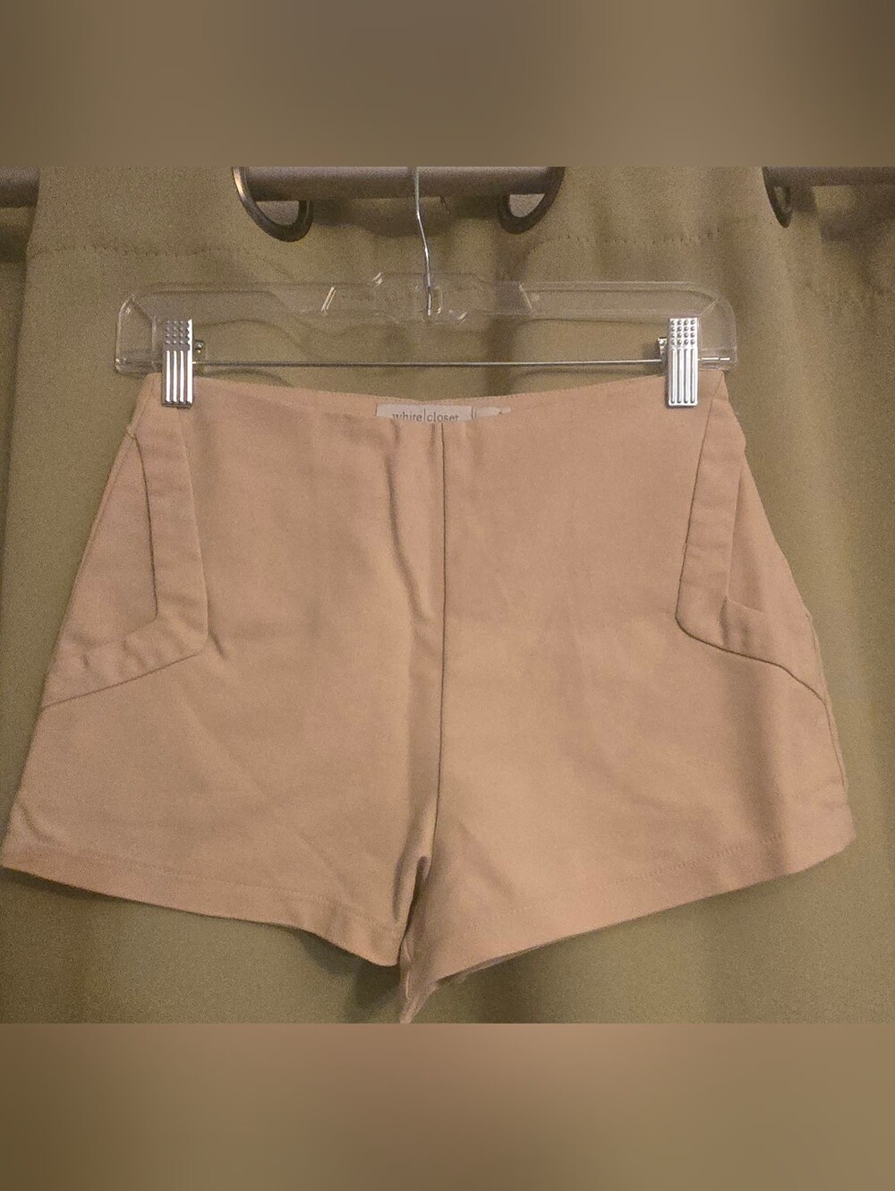 White House Black Market High-Waist Tan Shorts